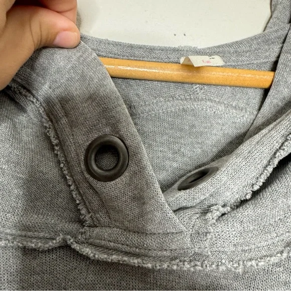 Free People Gray Hoodie Sweatshirt - Picture 7 of 8